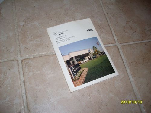 1995 mercedes benz dealer directory owners manual owner&#039;s guide book original