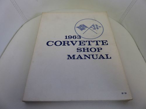 1963 chevy corvette shop manual original print!