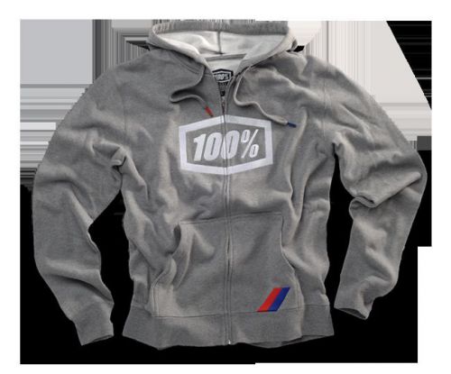 100% syndicate zip hoody hoodie grey mx atv all sizes