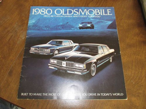 1980 give away sales catalog (covers 88, custom cruiser, 98, &amp; toronado) nice