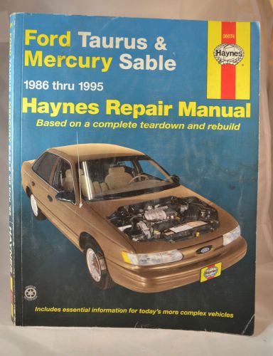 Haynes 1986 - 1995 ford taurus &amp; mercury sable car repair manual 36074