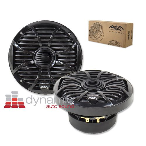 Wet sounds sw-650b 6-1/2&#034; marine boat coaxial speakers 2-way (black grille) new