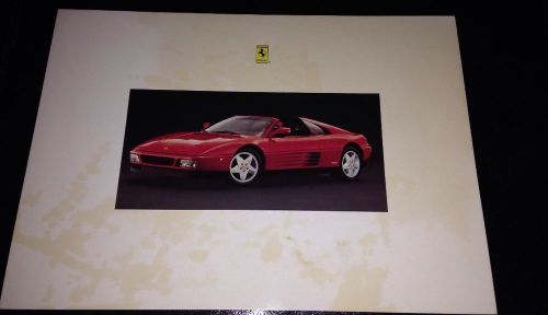 Vintage ferrari 348 tb/ts original 1990 brochure