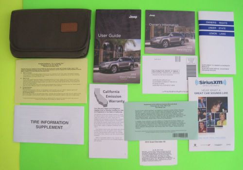 2013 jeep  grand cherokee user guide owner&#039;s manual set &amp; case *oem*