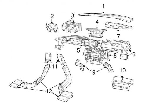 Chrysler oem dodge dashboard air vent 1av571kaac image 2