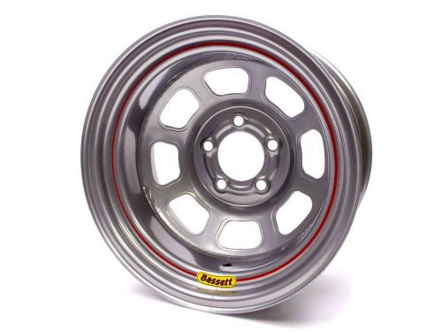 Bassett d-hole spun lightweigth wheel 15&#034;x8&#034; 1&#034; bs 5&#034;boltcircle silver #58s51s