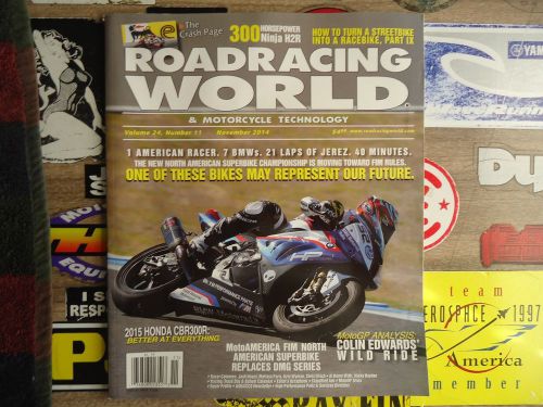 Roadracing world &amp; motorcycle technology november 2014 magazine unread new!!