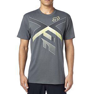 Fox racing high speed mens short sleeve tech t-shirt charcoal/gray