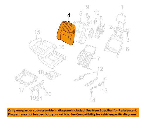 Chevrolet gm oem 01-05 monte carlo front seat-seat cover-seat back 88898200