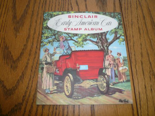 1950&#039;s sinclair stamp album early american cars with stamps - vintage