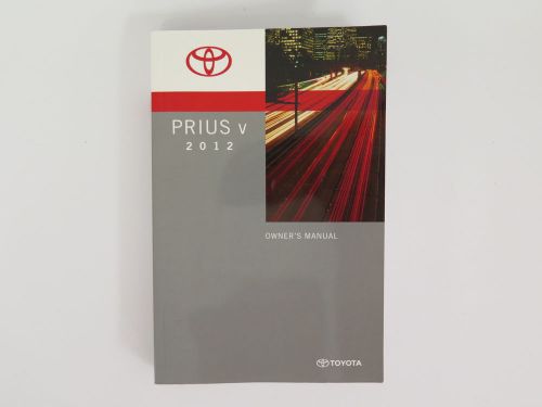 2012 toyota prius v owners manual guide book