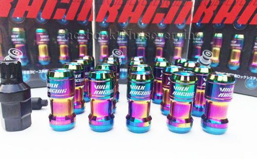 Volk formular lugs nuts color titanium (rainbow) 1 box of 20 pieces spiral 1.50