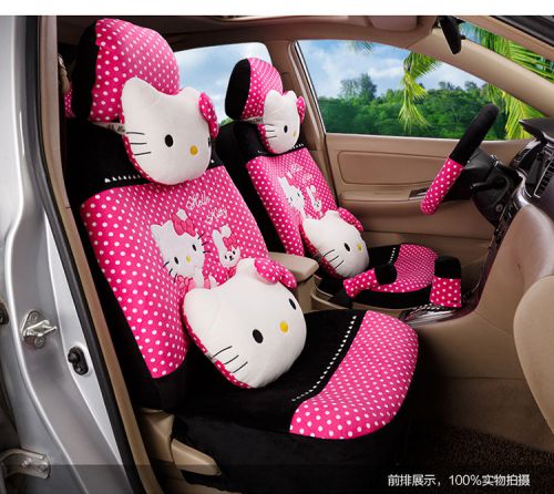 ** 20 piece hot pink polka dot pretty hello kitty and bunny car seat covers **