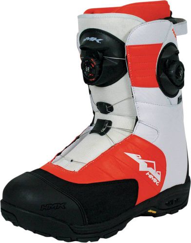 New hmk team focus comfort rated to -40 degrees boots, white/orange/black, us-13