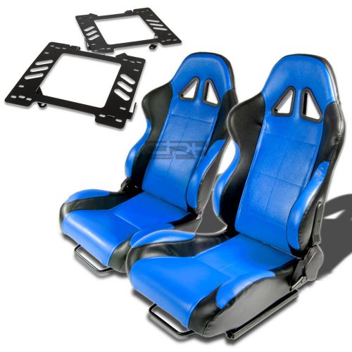 Type-5 racing seat black blue woven+silder+for 99-04 mustang sn-95 bracket x2