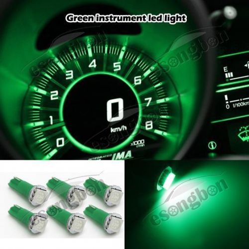6x green t5 73 74 5050 smd car instrument gauge dashboard led bulb light