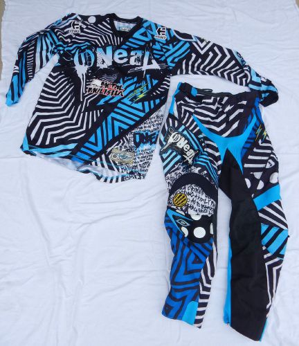 Rob adelberg fmx freestyle team motocross motorcycle o&#039;neal pants 32 jersey set