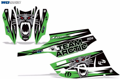 Decal graphic kit arctic cat firecat f5,f6,f7 sled sabercat snowmobile wrap grn