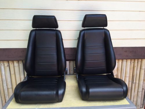 Beautiful recaro seats custom early 1965-1975 black bmw porsche mg 911 365 gt lx