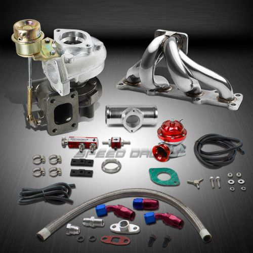 T25/t28 td04 250hp+boost 6pc turbo charger+manifold kit for miata mx5 bp14 1.8l