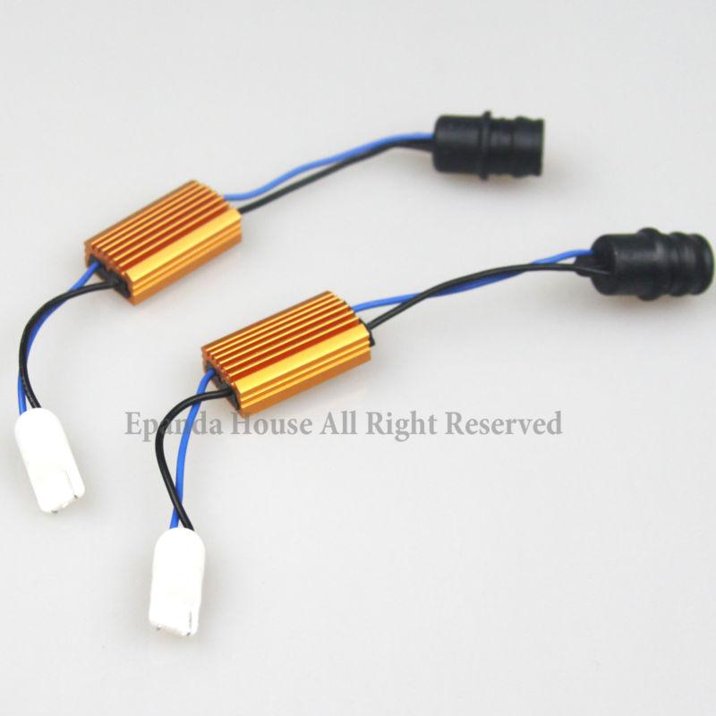 Rapid flashing fix! 2x led smd t10 194 168 w5w 2825 light bulb load resistors