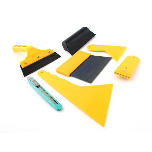 7pcs car window tools kit for auto film tinting scraper application installation