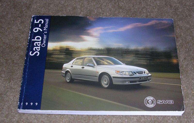 1999 saab 9-5 owners manual set with leather case