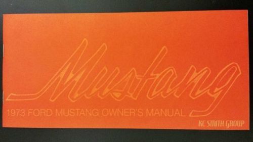 1973 mustang owners manual