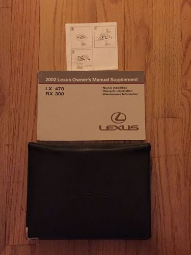 2002 lexus lx470 rx300 owners manual set