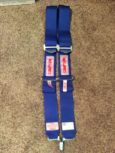 Simpson restraint systems 3&#034; wide shoulder straps for lever latch harness- blue