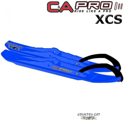 C&amp;a pro xtreme crossover xcs 6-3/4&#034; snowmobile skis blue with black loops pair