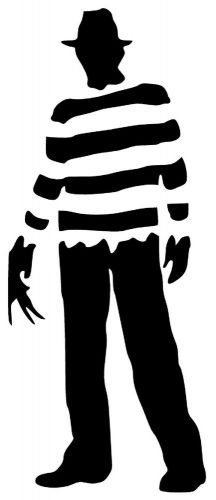 Freddy krueger nightmare on elm street vinyl decal sticker car bumper window