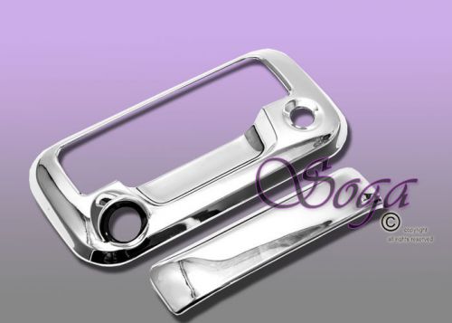 Fit ford f250 f350 f450 chrome tailgate door handle cover w/camera hole 08 09 10