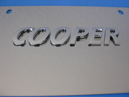 Brand new ! mint marque solid stainless steel plate / cooper/ car accessory