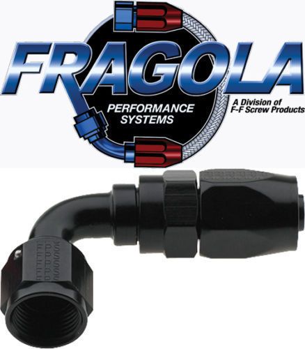 New fragola  229010-bl black -10 an 90 degree swivel hose end free usa shipping