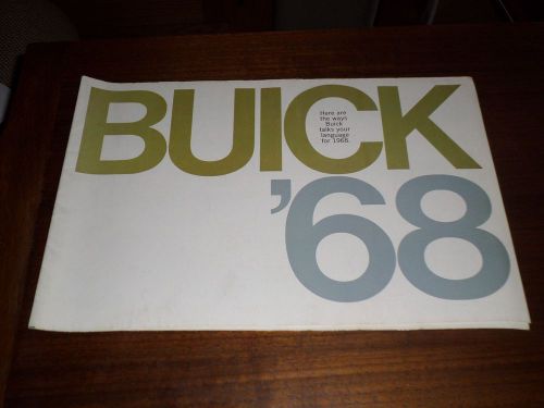 Vintage 1968 buick wildcat, skylark, riviera catalog, brochure, pamphlet, poster