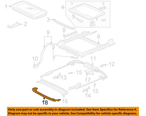 Honda oem 02-05 civic-sunroof wind deflector 70500s5aj31