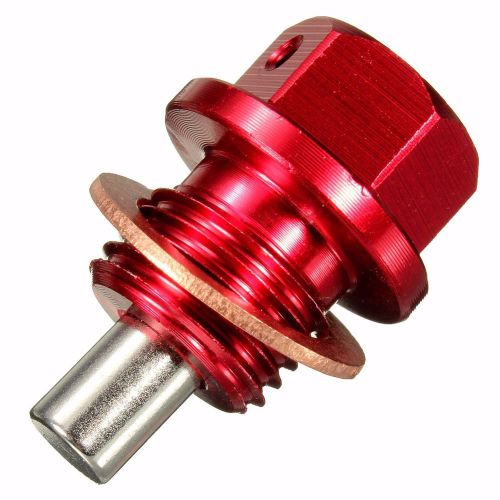 Magnetic oil drain plug m14x1.5 red magnet engine pan bolt 14x1.5