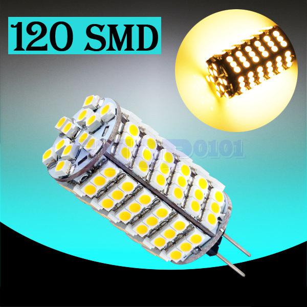 G4 120 smd 3528 warm white rv marine boat 120 led car home light bulb lamp