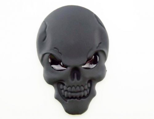 Purchase 50mm Black Metal Custom Demon Skull Emblem Decal Sticker ...