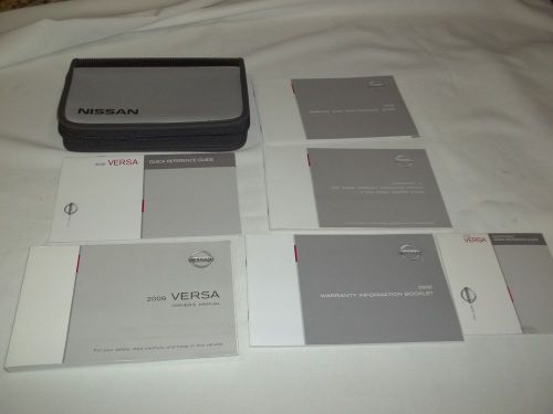 2009 nissan versa owner&#039;s manual 6/pc.set &amp; new dvd + gray &amp; black nissan case