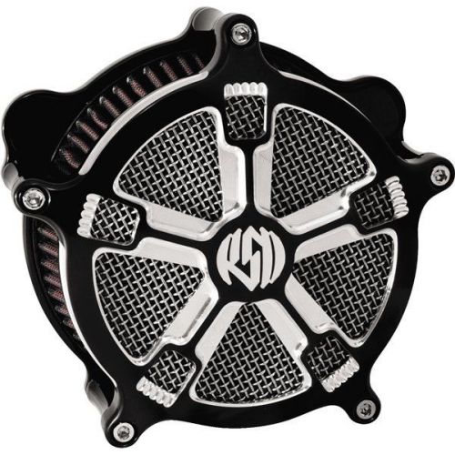 Black w/machined roland sands design venturi turbo air cleaner kit - 0206-2034-b