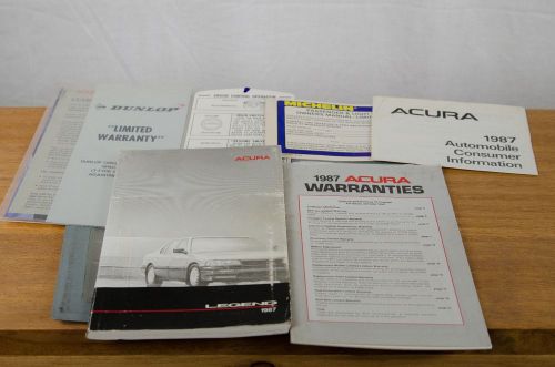 1987 acura legend owners manual w/ grey case + extras