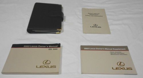 2003 lexus es 300 owner manual 4/pc.set &amp; black premium lexus factory case,,