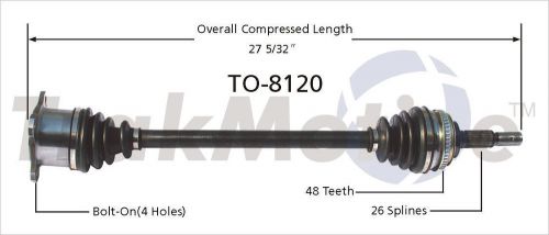 Cv axle shaft-new rear-left/right surtrack to-8120