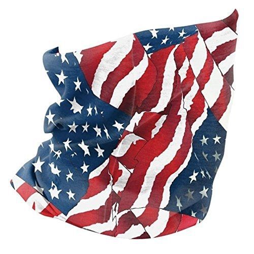 Zanheadgear zanheadgear motley tube balaclava/beanie with wavy american flag