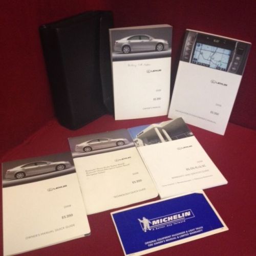 2008 lexus es350 es 350 oem owners manual set with navigation guide and case