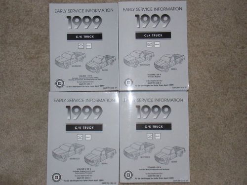 1999 chevrolet gmc sierra silverado c/k ck truck service shop repair manual set