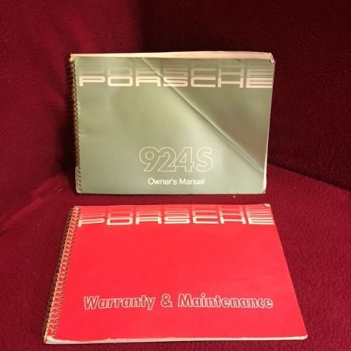 1986 porsche 924s owners manual with warranty and maintenance guide