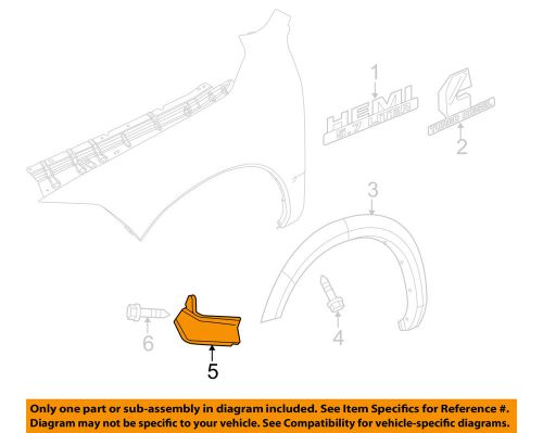 Ram chrysler oem 11-14 3500 fender-protector left 5182363ab